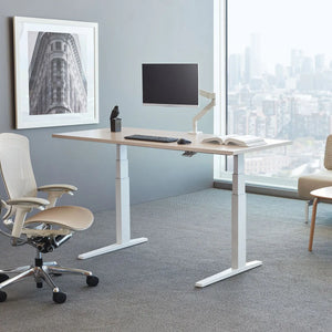 Table réglable en hauteur à contrepoids